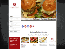 Tablet Screenshot of culinarydelightcatering.com